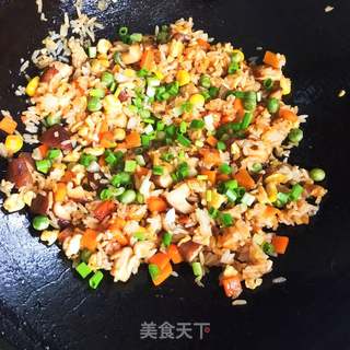 蚝油彩色炒饭的做法步骤：9