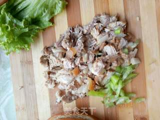 脆饼夹肉的做法步骤:9
