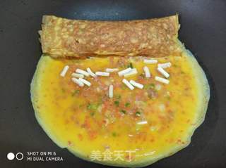 黑椒(番茄)芝士厚蛋烧的做法步骤:11
