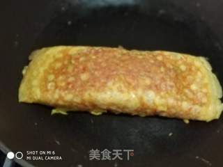 黑椒（番茄）芝士厚蛋烧的做法步骤：13