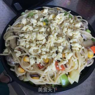芝士焗海鲜意面的做法步骤:6