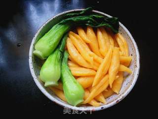 香菇南瓜剪刀面的做法步骤:14