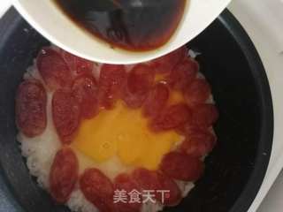 电饭锅版煲仔饭的做法步骤:12