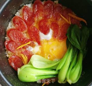 电饭锅版煲仔饭的做法步骤:13