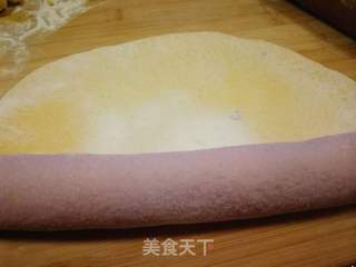 紫薯南瓜双色卷的做法步骤:10