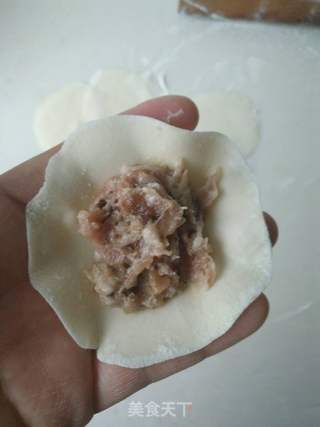 虾仁香菇鲜肉蒸饺的做法步骤:7