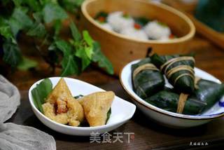 鲜肉蛋黄粽子的做法步骤:28