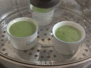 抹茶小米发糕的做法步骤:8