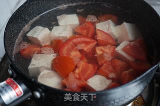 番茄松花豆腐的做法步骤:4