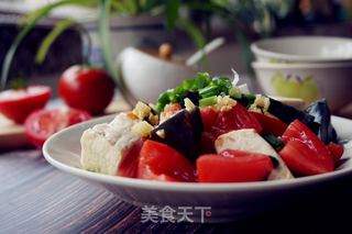 番茄松花豆腐的做法步骤:8