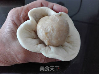 奶黄豆沙双馅包的做法步骤:11