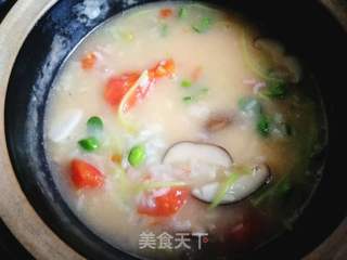 香菇豆苗大米粥的做法步骤:11