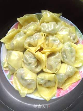 蒸韭菜馅馄饨的做法步骤:10