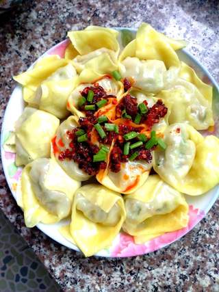 蒸韭菜馅馄饨的做法步骤:12