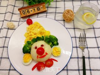 小丑造型早餐的做法步骤:7