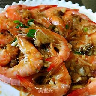 蒜蓉粉丝蒸虾的做法步骤:14