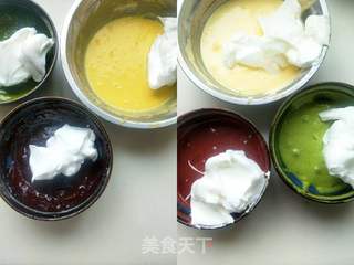 夏天一抹绚丽彩~炫彩蛋糕的做法步骤:10