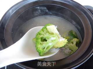 西兰花乌鸡粥的做法步骤:8