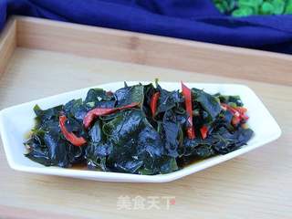 红椒拌裙带菜的做法步骤:8