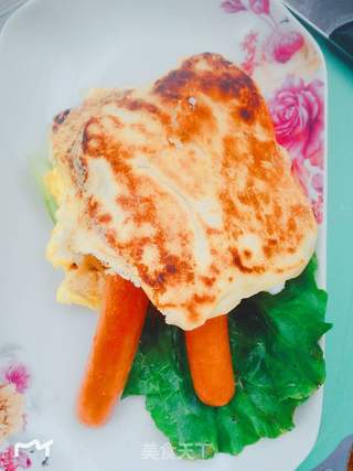鸡蛋灌饼的做法步骤:17