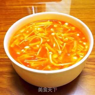 番茄金针菇汤的做法步骤：14