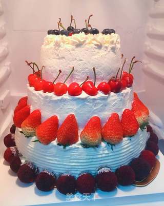 儿童三层生日蛋糕的做法步骤:8