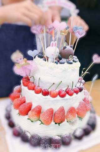 儿童三层生日蛋糕的做法步骤:9