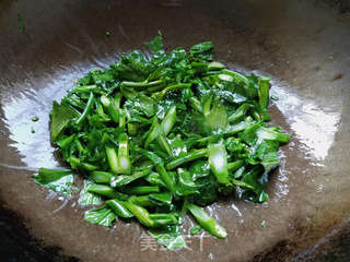 芥蓝火腿蛋炒饭的做法步骤:6