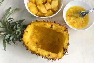 菠萝糯米饭的做法步骤:7