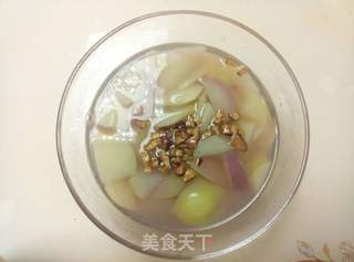 鲜桃水果羹的做法步骤:7