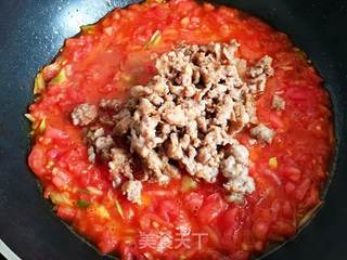 中式茄汁肉酱面的做法步骤:9