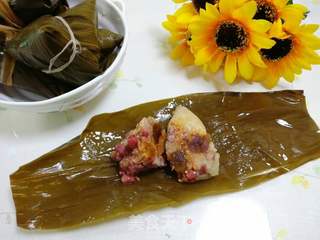 红豆葡萄干蜜枣粽的做法步骤:13