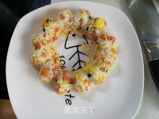 创意蛋炒饭的做法步骤:9