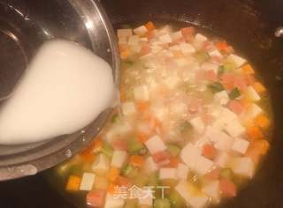 火腿豆腐羹的做法步骤:8
