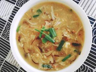 干贝杂菇牛肉羹的做法步骤:8