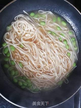 豆米清汤面的做法步骤：5