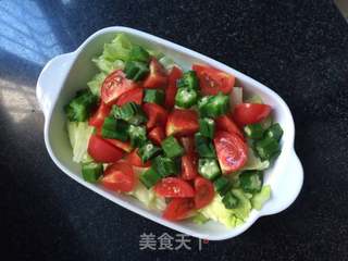 时蔬拼蛋的做法步骤:6