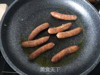 鸡蛋香肠卷饼的做法步骤:9