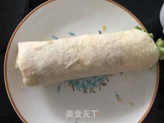 鸡蛋香肠卷饼的做法步骤:13
