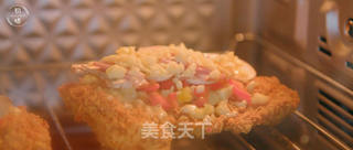 网红薯片炸鸡披萨的做法步骤:12