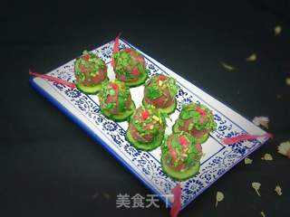 香菜紫薯肉松米饭丸子的做法步骤:13