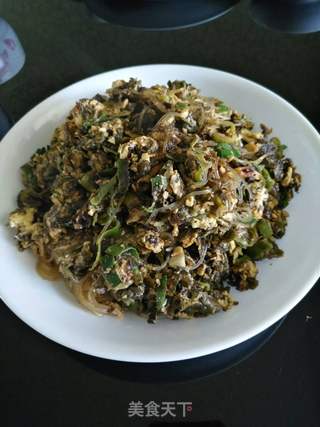 地皮菜粉丝炒鸡蛋的做法步骤:12