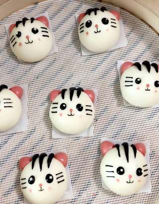 小猫馒头的做法步骤:18