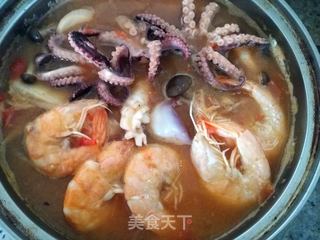 海鲜菌菇汤的做法步骤:7