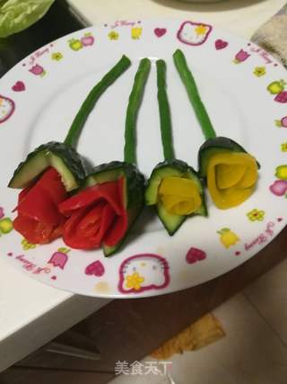 蔬菜玫瑰的做法步骤:4