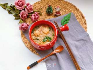 【宝宝辅食】芝士虾丸菠菜面 的做法步骤:14