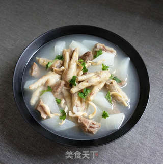 瘦肉鸡脚萝卜汤的做法步骤:12