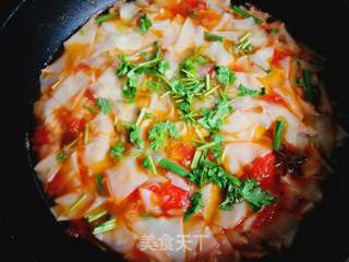 西红柿豆角面片的做法步骤:12