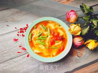 西红柿豆角面片的做法步骤:14