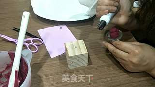 韩式豆沙裱花--多肉植物系列的做法步骤:9